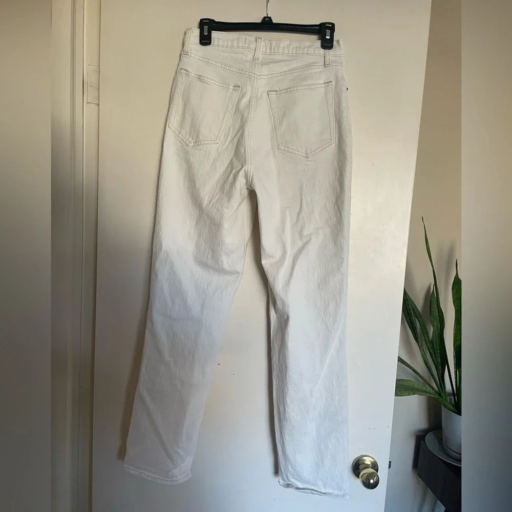 Abercrombie & Fitch Women's Cream The ‘90s Straight Ultra High Rise Curve Love - Picture 4 of 5